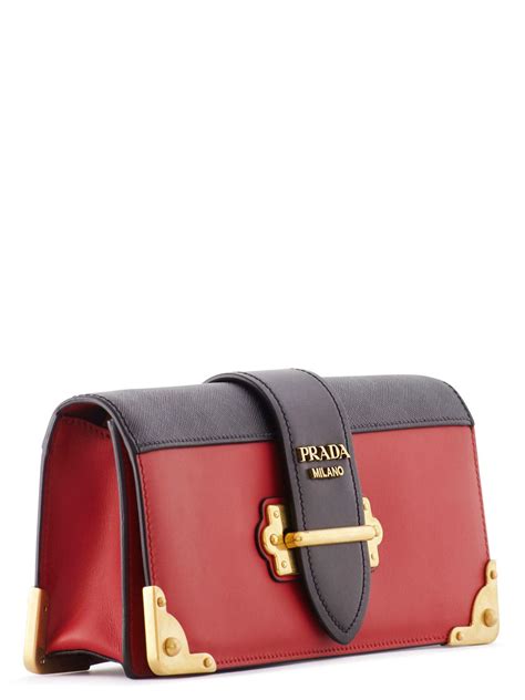 prada cahier clutch|Prada leather bag.